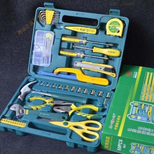 2 sets / lot combination plier long nose plier stripping 50 pcs home owners tools set household hardware tool kits XQ0130