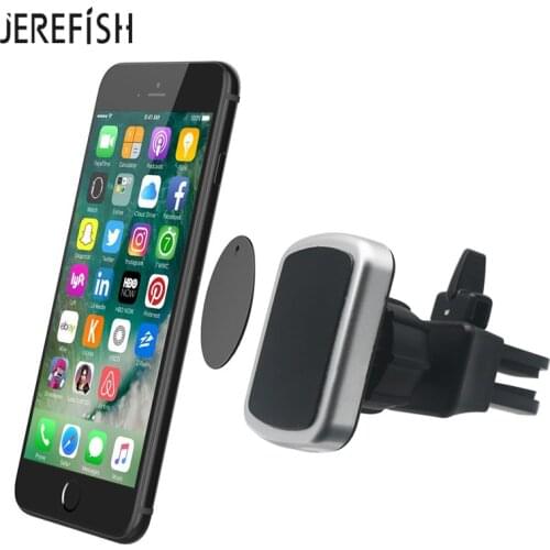 Magnetic Phone Car Mount with Quick Release Button Universal Bite-Lock Air Vent Mount Magnetic Car Phone Holder for Cell Phones