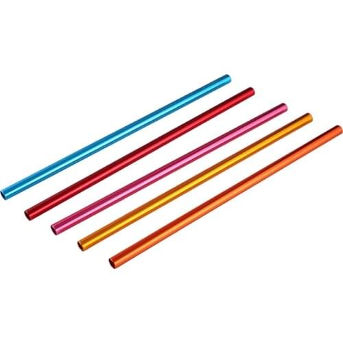 1pc Metal Straws Colorful Aluminum Drinking Straws Food Grade Juicy Straws Mixed Colors Party Straws