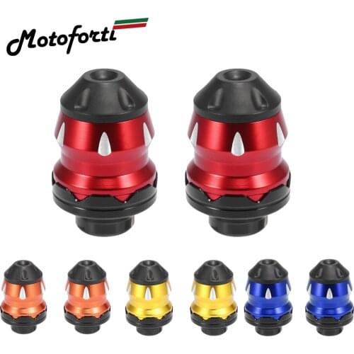 Motoforti 1Pair Universal Motorcycle Wheel Front Fork Frame Sliders Screw Bolt Crash Protector CNC Aluminum Alloy