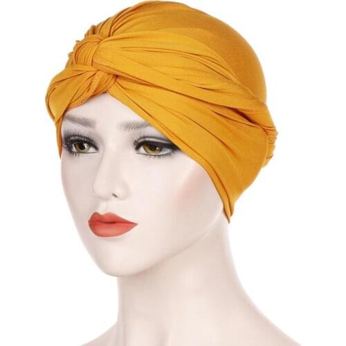 Muslim Women Scarf Turban Hijab Elastic Caps Ladies Turban Head Cap Hat Islamic Muslim Bohemian Beanie Wrap Hair Accessories