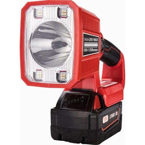 New 18w Portable LED Lamp Work Light For Milwaukee M18 18V Li-Ion Battery Flashlight With USB Outdoor Lighting(NO Battery)