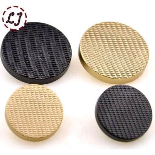 New arrived high quality metal sewing button black gold 17mm 25mm plane button for overcoat shirt pants garment accessories DiY