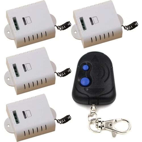 AC85V110V 120V 220V Wireless Remote Control Switch with Manual Button 4Receiver +1Transmitter Smart Home 315/433MHZ