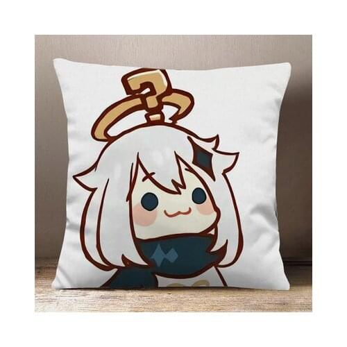 40*40cm Anime Genshin Impact Paimon Theme Cute Stuffed Toys Cartoon Pillow Props Square Soft Plush Doll Cushion Xmas Gifts