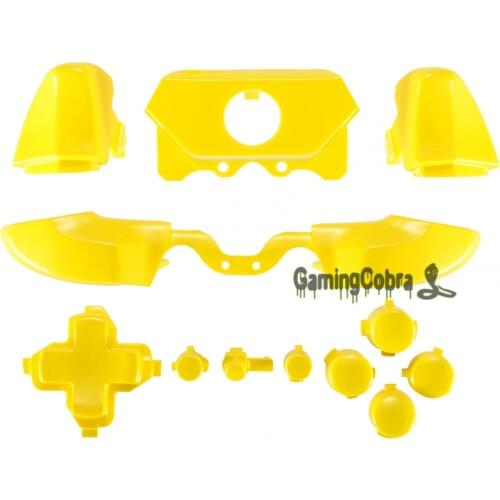 Glossy Yellow Full Set RT LB RB LB Dpad Buttons for Xbox One 3.5 mm 1697 / Xbox One Elite 1698 Controller