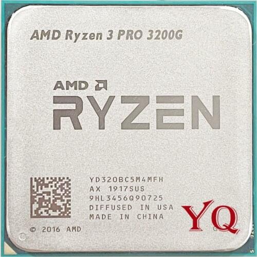 AMD Ryzen 3 PRO 3200G R3 PRO 3200G R3 3200G 3.6 GHz Quad-Core Quad-Thread 65W CPU Processor L3=4M Socket AM4