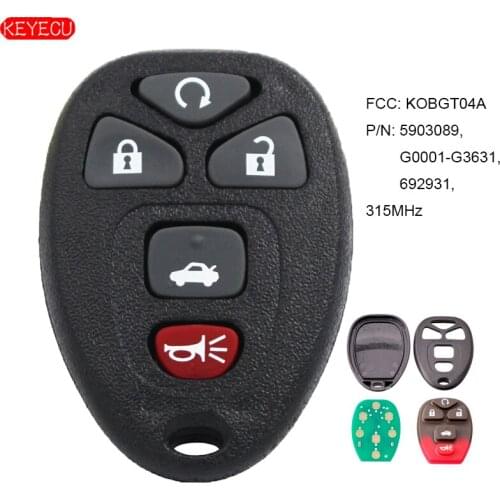 KEYECU 10PCS 315Mhz Remote Key for Chevrolet Cobalt Malibu 2004-2012 FCC: KOBGT04A P/N: 22733524