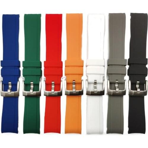 Soft Rubber Strap Universal Elbow Arc Rubber Band Sport Waterproof Replacement Bracelet Watch 18mm 20mm 22mm New Design