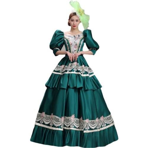 Christmas Carnival Palace and Floor Evening Dress Medieval Princess Dress Pastoral Style Retro Dress Female Princess Masquerade