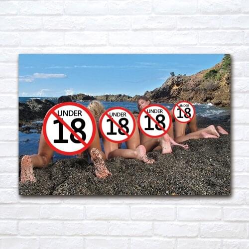 Sexy Girls on the Beach Poster and Print Canvas Cloth Fabric Painting For Living Room Porch Home Decoration Wall Art Mural