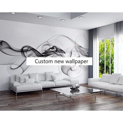 Beibehang Custom modern new bedroom living room decoration painting abstract black line papel de parede wallpaper
