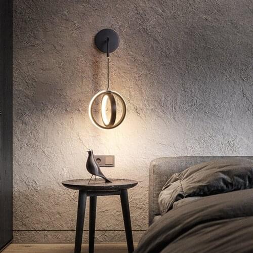 Modern light luxury bedroom bedside lamp Nordic living room simple TV cabinet corridor background wall lamps