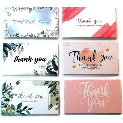 30/50PCS Thanks Note Card Online Retail Praise Label "Thank You For Your Order" Business Greeting Card Gift Package For Customer