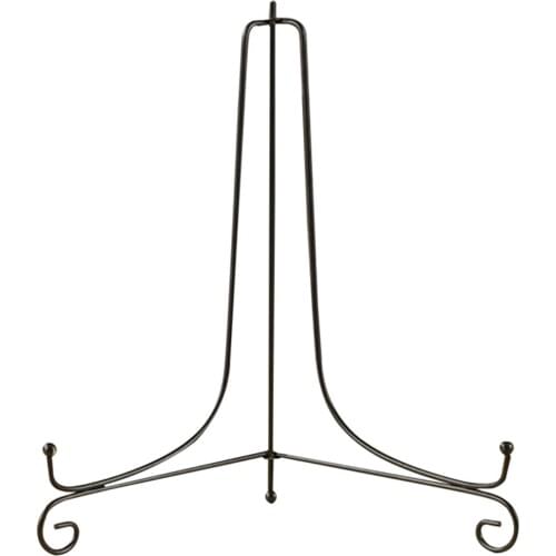 Iron Wire Display Stand Display Ledge Wire Display Easels Plate Stand 4-12'' BLK