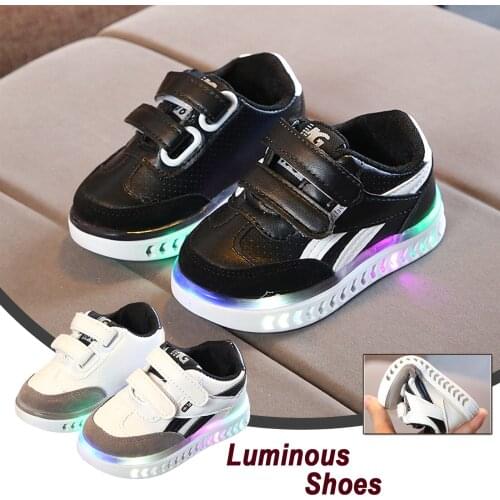 Luminous Children Sneakers Girls Boys Sports Running Shoes Casual Breathable Kids Led Light Shoes Soft Walking Sneaker Tenis