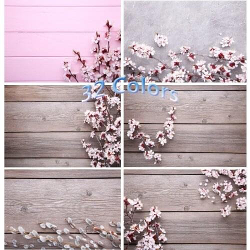 SHENGYONGBAO Art Fabric Photography Backdrops Flower and Wood planks Theme Photo Studio Background 20212FL- 18