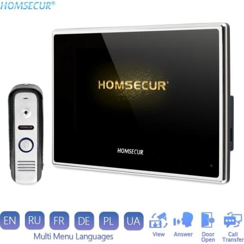 HOMSECUR 7" AHD Video Door Phone Intercom System with 1.3MP Camera Motion Detection Record BC021HD-S+BM718HD-B