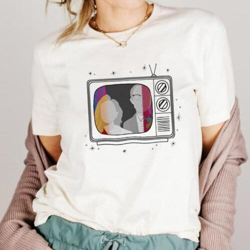 Vintage Tv Graphic Female Holiday Tops Unisex Super Hero Fans Street Style Tshirt Lady Stars Logo Punk Clothes Couple Love Shirt