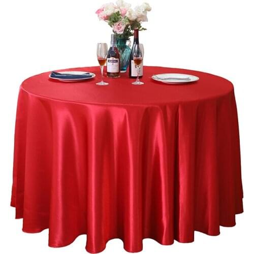 Upscale hotel cloth round table cloth Pure color satin wedding hotel meeting table cloth cover dust cloth