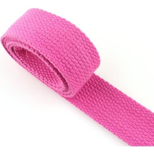 Hot Pink Heavy Weight Webbing Fabric Belt 1inch/25mm Cotton Webbing Handbag Handles Polyester Webbing Dog Collar Nylon Strap