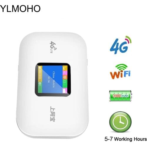 YLMOHO Unlock 4G Wifi Router Mini 3G 4G Lte Wireless/Portable/Pocket Wifi Mobile Hotspot Car Wi-fi Router With Sim Mifi 3000mAh