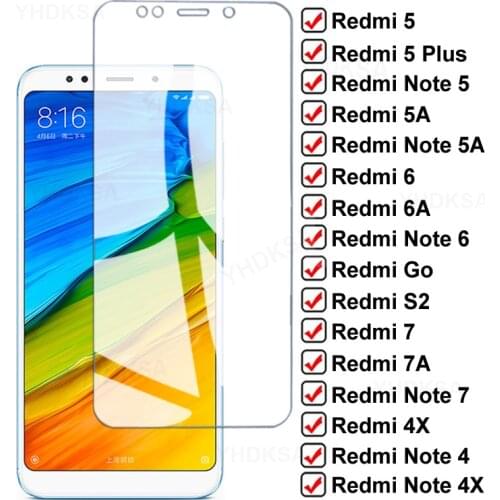 9D Full Tempered Glass For Xiaomi Redmi 4X 5A 5 Plus 6 6A S2 Go 7A Screen Protector Film For Redmi Note 4 4X 5 5A 6 7 Pro Glass