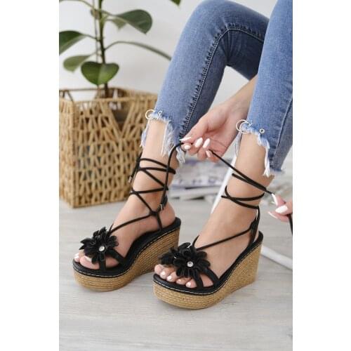 Flr Adora Straw High Wedges Women Sandals