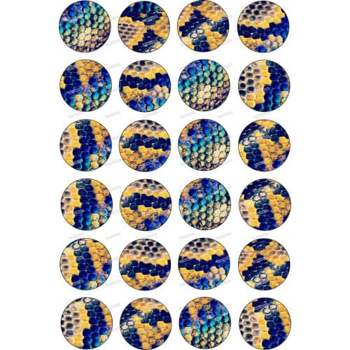 24 Snake Skin Texture Edible Cake Topper Wafer Rice Paper Cake Cookie Cupcake Toppers Birthday Wedding Cake Decor Party Supplier
