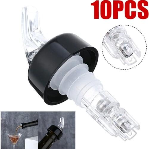 10Pcs Wine Pourer Plastic Spirit Measuring Pourer 30ml Liquor Bottle Pourer Dispenser Spirit Nip Measure Wine Barware Tools