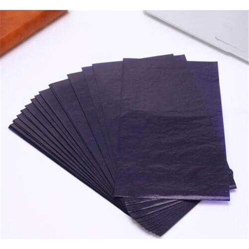 100pcs/box 275 Blue Carbon Stencil Transfer Paper Double Sided Hand Pro Copier Tracing Hectograph Repro 22x11.3cm