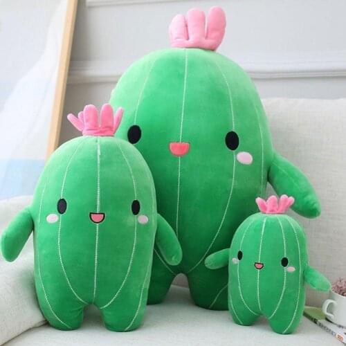 1pc 25/40/65cm Simulation Cactus Plush Toy Stuffed Soft Pillow Creative Gift for Girls Kids Cartoon Vegetable Kawaii Pillow
