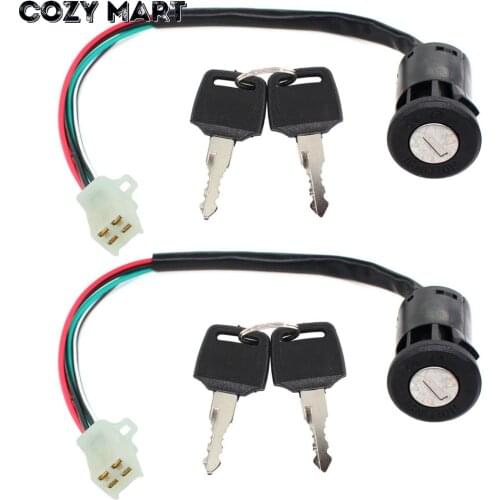 2 Set Ignition Key Switch For Chinese Quad ATV 50cc 70cc 90cc 110cc 125cc TaoTao for Suzuki Motorbike