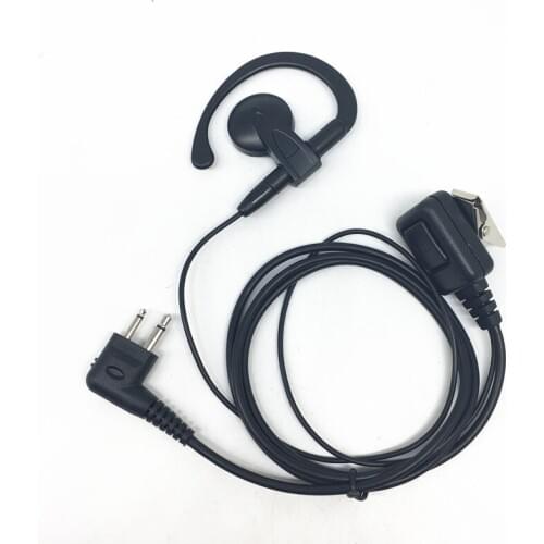 2x big Clamp collar PTT M plug 2pins headphone for motorola cp040 cp140 ep450 cp150 gp3188 dep450 dp1400 gp300 etc walkie talkie