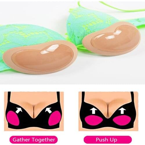 2020 Bikin Chest Pad Bikini Push Up Padded Swimsuit Bikini Small Bust Thicker Breathable Sponge Bra Pads Invisible Pads Padding