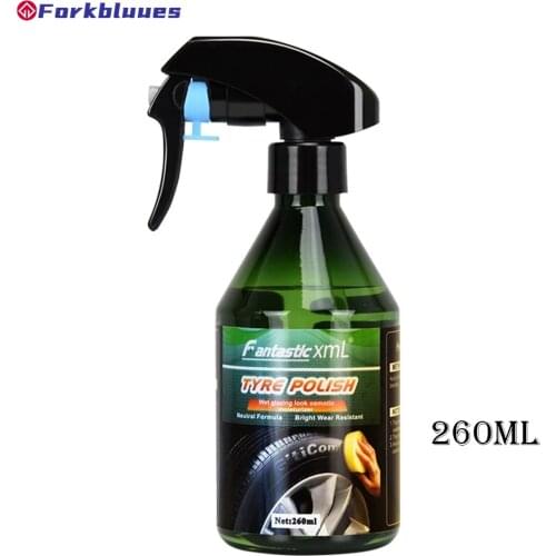 260ml Car Wax Coating Tyre Shine Polish Wax Accessories Auto Tire Shiny Polishing Spray Coating Care Detailing Brightener Agent