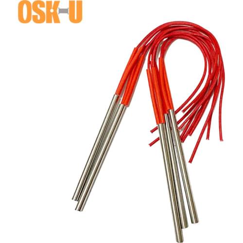 5PCS Electric Cartridge Heating Resistance Element 8mm Tube Diameter Heating Tube Element Wattage 100/100/120/150W