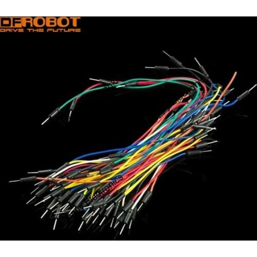 DFRobot 65Pcs 65 Pack Jumper Wire DuPont Cables Male to Male M/M M-M 1P-1P header for Arduino Raspberry Pi Breadboard test