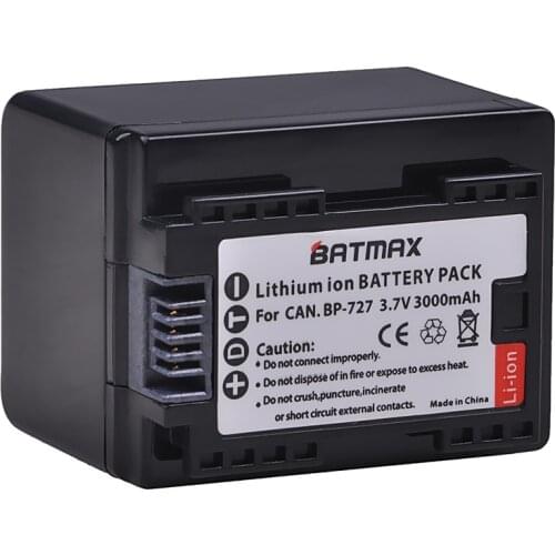 1Pc 3000mAh BP-727 BP 727 BP727 Battery for Canon VIXIA HF R30 M50 M52 500 M56 M506 R30032 R36 R38 R306 R400 R500 R600 R60 R62