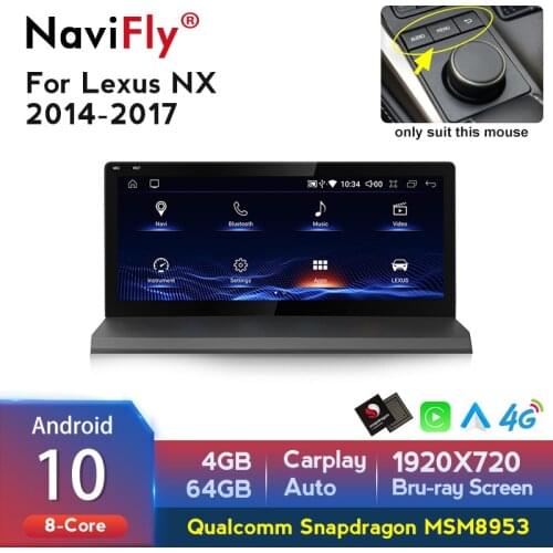 4G+64 Android 10 Car Radio DVD Head Unit For Lexus NX 300h Privilege NX200T NX200 LEXUS NX300H 2014 Touch Screen GPS Navigation