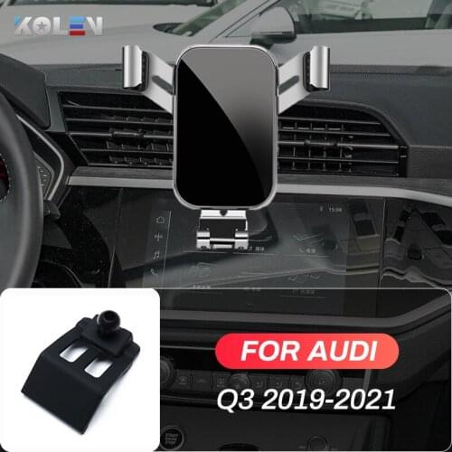 Car Mobile Phone Holder For Audi Q3 2019 2020 GPS Gravity Stand Special Mount Air Vent Support Navigation Bracket Accessories