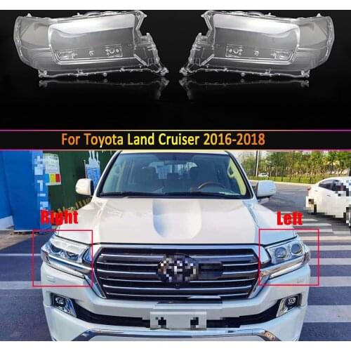 Car Headlamp Lens For Toyota Land Cruiser 2016 2017 2018 Car Replacement Lens Auto Shell Cover