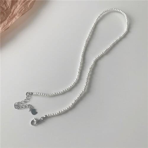 LOVOACC Chic Blue White Color Bead Chain Necklaces for Women Cute Love Heart Angel Multi Layers Pendant Chokers Necklace Jewelry