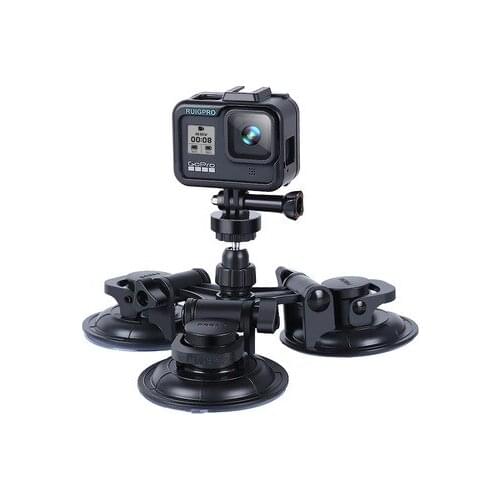 Action Camera Suction Cup Glass Holder Triangle 1/4" Tripod Adapter Mount for GoPro Hero Mount Window Glass Sucker Accessory
