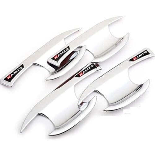 For Skoda Kamiq 2019 2020 ABS Chrome Door Handle Bowl Cover Cup Cavity Trim Insert Catch Molding Garnish