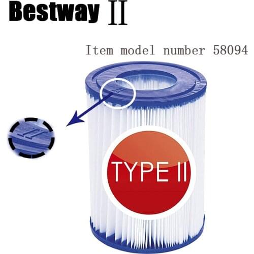 Water Filter for Bestway 58094 Water Filter Cartridge for Type 530/800 Gal Filter Pump Hepa Filter for Intex A B, 10.6x13.6cm