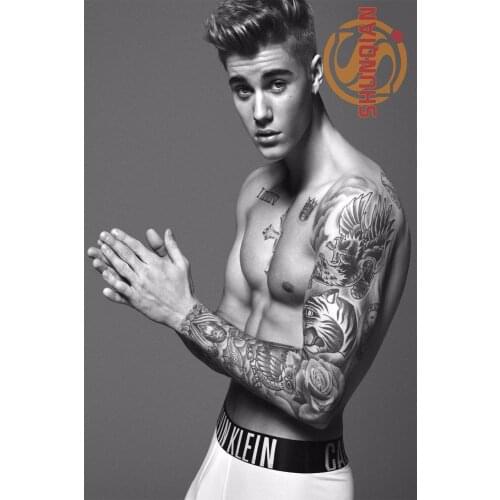 Hot Sale Custom Justin Bieber Canvas Fabric Poster Home Decor Creative wall Art Poster Print