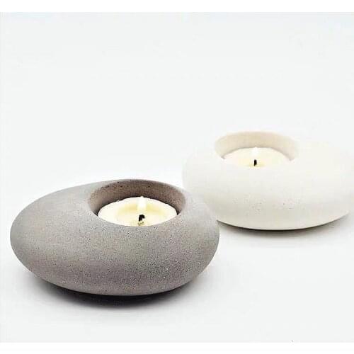Cobblestone Candlestick Aroma Plaster Silicone Mold DIY Soap Mold Cake Chocolate Clay Crafts Art Mold Candle Decorating Tools