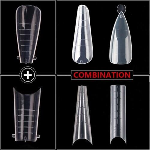 Forever-BT Nail Extension Molds For False Nails Quick Building Mold Poly Nail UV Gel Forms For Extensions Nails