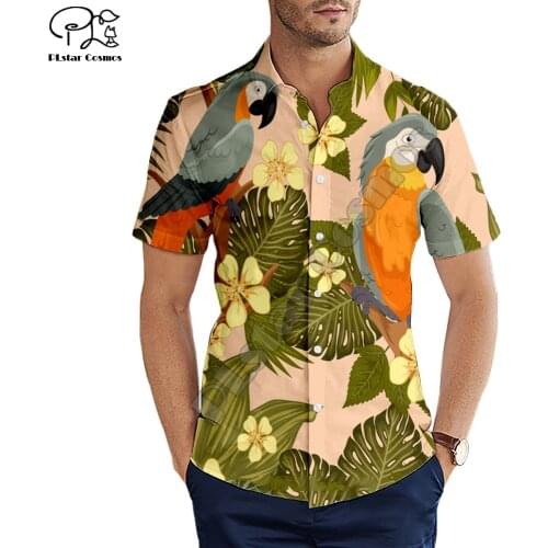 PLstar Cosmos Hawaiian Beach Shirts Fruit Food NewFashion Pullover 3DPrint Summer Funny Collar Shirt Short Sleeve Casual Tees N7